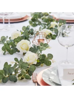 Ginger Ray BR-308 Botanical Wedding Guirlande De Roses Eucalyptus