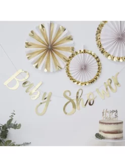 Ginger Ray Guirlande Dorée "Baby Shower" | Oh Baby!