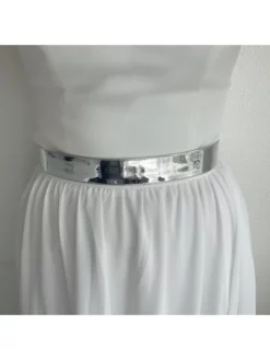 Bianco Evento PA91S Ceinture Mariage Argent