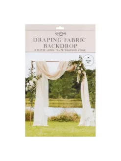 Ginger Ray PAMA-131 Backdrop Draperie Taupe -BEAUTIFUL BRIDE SHOP Ventes pama 131 5 1