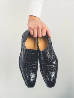 Paulo Bellini Mantova Noir Chaussure Mariage Homme -BEAUTIFUL BRIDE SHOP Ventes paulo bellini croco lack black mens wedding shoes 6