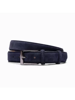 Paulo Bellini Fasano Ceinture Homme Suède Bleu Foncé