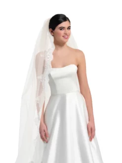 Voile Avec Dentelle S360-350/1/MED | Poirier