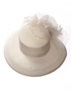 Poirier HT-102 Chapeau Polkadot Ivoire -BEAUTIFUL BRIDE SHOP Ventes poirier ht 102 hat 4