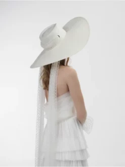 Poirier HT-103-Ivoire Chapeau -BEAUTIFUL BRIDE SHOP Ventes poirier ht 103 ivory hat 5 1