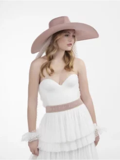 Poirier HT-103-Rose Chapeau -BEAUTIFUL BRIDE SHOP Ventes poirier ht 103 pink hat 4