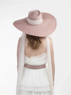 Poirier HT-103-Rose Chapeau -BEAUTIFUL BRIDE SHOP Ventes poirier ht 103 pink hat 7