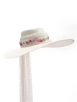 Poirier HT-105 Chapeau Fleurs 6 Poirier HT-105 Chapeau Fleurs -BEAUTIFUL BRIDE SHOP Ventes poirier ht 105 ivory hat 3