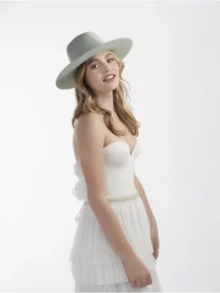 Poirier HT-300-Vert Chapeau -BEAUTIFUL BRIDE SHOP Ventes poirier ht 300 green hat 4