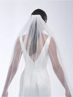 Poirier S49-120-1-Ivoire Voile -BEAUTIFUL BRIDE SHOP Ventes poirier s49 120 1 ivory veil 3