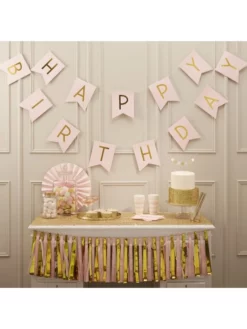 Ginger Ray Guirlande Rose Happy Birthday | Pastel Perfection