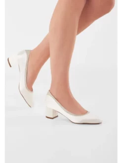 Rainbow Club Preslie Chaussures De Mariée -BEAUTIFUL BRIDE SHOP Ventes preslie ivory satin silver fine glitter