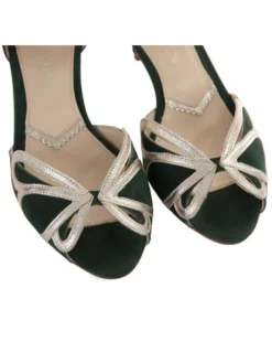 Rachel Simpson Cecelia Chaussures Mariage Vert -BEAUTIFUL BRIDE SHOP Ventes rachel simpson cecelia forest green detail