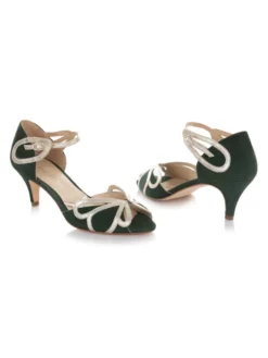 Rachel Simpson Cecelia Chaussures Mariage Vert -BEAUTIFUL BRIDE SHOP Ventes rachel simpson cecelia forest green pair toe to toe