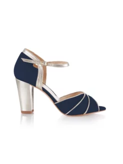 Rachel Simpson Lauren Chaussures Mariage Bleu