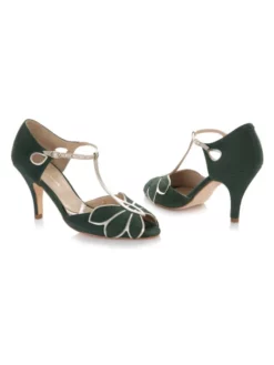 Rachel Simpson Mimosa Chaussures Mariage Vert -BEAUTIFUL BRIDE SHOP Ventes rachel simpson mimosa forest green pair toe to toe