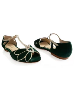 Rachel Simpson Mimosa FL Chaussures Mariage Vert 5 Rachel Simpson Mimosa FL Chaussures Mariage Vert -BEAUTIFUL BRIDE SHOP Ventes rachel simpson mimosa flat wedding shoes 2