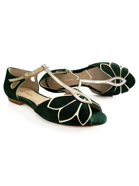Rachel Simpson Mimosa FL Chaussures Mariage Vert 2 Rachel Simpson Mimosa FL Chaussures Mariage Vert – Image 2