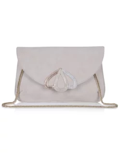 Rachel Simpson Pochette Mariage Opal Pink Suede