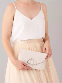 Rachel Simpson Pochette Mariage Opal Pink Suede -BEAUTIFUL BRIDE SHOP Ventes rachel simpson opal pink bag 4
