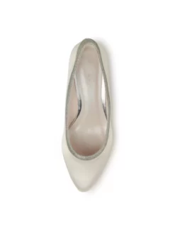 Rainbow Club Preslie Chaussures De Mariée -BEAUTIFUL BRIDE SHOP Ventes rainbow club preslie ivory satin silver fine glitter 4