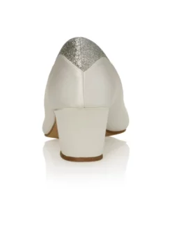 Rainbow Club Preslie Chaussures De Mariée -BEAUTIFUL BRIDE SHOP Ventes rainbow club preslie ivory satin silver fine glitter 5