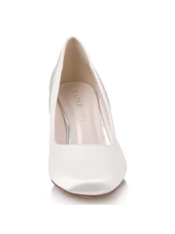 Rainbow Club Sintia Chaussures Mariage Ivoire -BEAUTIFUL BRIDE SHOP Ventes rainbow club sintia brautschuhe ivory satin silver fine glitter 5