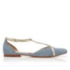 Rachel Simpson Bronte Chaussures Mariage Bleu