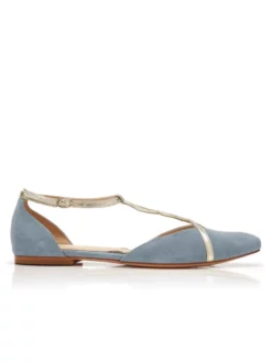 Rachel Simpson Bronte Chaussures Mariage Bleu