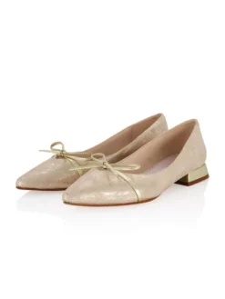 Fiarucci Bridal Shari Chaussures Mariage Dorées -BEAUTIFUL BRIDE SHOP Ventes shari champagne gold suede gold leather 6