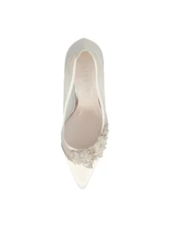 Rainbow Club Tammi Chaussures Mariage -BEAUTIFUL BRIDE SHOP Ventes tammi ivory satin mesh silver bejewelled 4