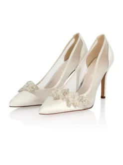 Rainbow Club Tammi Chaussures Mariage -BEAUTIFUL BRIDE SHOP Ventes tammi ivory satin mesh silver bejewelled 6