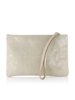 Fiarucci Bridal Teana Pochette Argentée Mariage -BEAUTIFUL BRIDE SHOP Ventes teana off white silver suede leather 2b 1