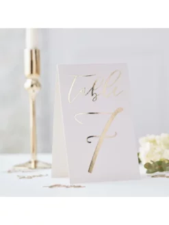Ginger Ray GO-109 Gold Wedding Numéros De Table