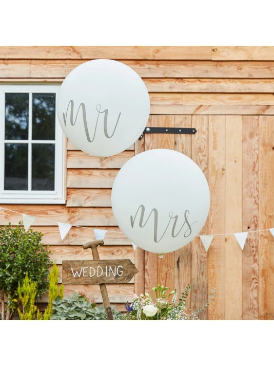 Ginger Ray CW-218 Rustic Country Mr & Mrs Méga Ballons 1 Ginger Ray CW-218 Rustic Country Mr & Mrs Méga Ballons